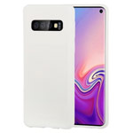 Чехол Mercury Goospery Soft Feeling для Samsung Galaxy S10 (белый, силиконовый)