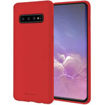 Чехол Mercury Goospery Soft Feeling для Samsung Galaxy S10 (красный, силиконовый)