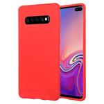 Чехол Mercury Goospery Soft Feeling для Samsung Galaxy S10 plus (красный, силиконовый)