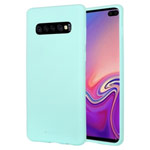 Чехол Mercury Goospery Soft Feeling для Samsung Galaxy S10 plus (бирюзовый, силиконовый)