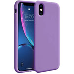 Чехол Yotrix LiquidSilicone для Apple iPhone XS max (сиреневый, гелевый)