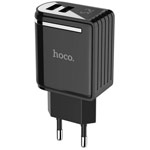 Зарядное устройство Hoco 2USB Charger C39A универсальное (сетевое, 2.4A, 2xUSB, индикация, черное)