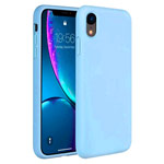 Чехол Yotrix LiquidSilicone для Apple iPhone XR (темно-голубой, гелевый)