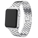 Ремешок для часов Yotrix Metal Scales для Apple Watch 38/40 мм (серебристый, стальной)