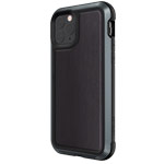 Чехол X-doria Defense Lux для Apple iPhone 11 pro (Black Leather, маталлический)