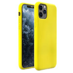 Чехол Yotrix LiquidSilicone для Apple iPhone 11 pro max (лимонный, гелевый)