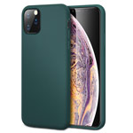 Чехол Yotrix LiquidSilicone для Apple iPhone 11 pro max (темно-зеленый, гелевый)