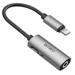 Адаптер WIWU Lightning Audio Adapter универсальный (Lightning, 3.5 мм miniJack, черный)