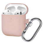 Чехол Synapse Buckle Case для Apple AirPods (Pink Glitter, силиконовый)