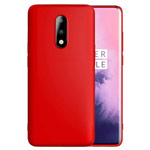 Чехол Yotrix LiquidSilicone для OnePlus 7 (красный, гелевый)