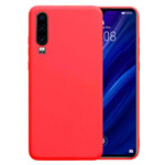 Чехол Yotrix LiquidSilicone для Huawei P30 (красный, гелевый)