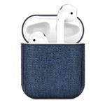 Чехол Synapse Fabric Case для Apple AirPods (темно-синий, тканевый)