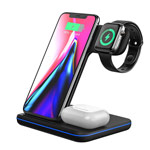 Беспроводное зарядное устройство Synapse Fast Wireless Charging Dock (черное, Fast Charge, QI, зарядка Apple Watch и AirPods)