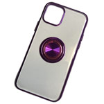 Чехол Yotrix GlitterSoft Ring для Apple iPhone 11 (фиолетовый, гелевый)