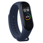 Ремешок для браслета Xiaomi Mi Band 3/4 (темно-синий, силиконовый)