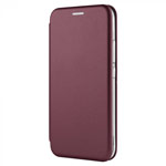 Чехол Yotrix FolioCase для Samsung Galaxy A10s (темно-красный, кожаный)