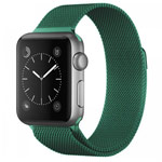 Ремешок для часов Yotrix Milanese Band для Apple Watch 38/40 мм (зеленый, стальной)