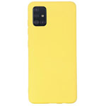 Чехол Yotrix LiquidSilicone для Samsung Galaxy A51 (желтый, гелевый)