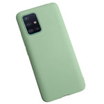 Чехол Yotrix LiquidSilicone для Samsung Galaxy A71 (зеленый, гелевый)