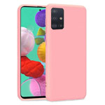 Чехол Yotrix LiquidSilicone для Samsung Galaxy A71 (розовый, гелевый)