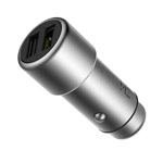 Зарядное устройство Xiaomi Mi Car Charger 2 универсальное (автомобильное, 2.4A, 2xUSB, Quick Charge 3.0, серебристое)