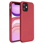 Чехол Yotrix LiquidSilicone для Apple iPhone 11 (темно-красный, гелевый)