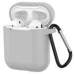 Чехол Yotrix Buckle Case для Apple AirPods (серый, силиконовый)