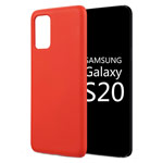 Чехол Yotrix LiquidSilicone для Samsung Galaxy S20 (красный, гелевый)