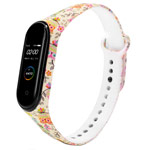 Ремешок для браслета Xiaomi Mi Band 3/4 (Owls and Flowers, силиконовый)