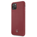 Чехол Mercedes-Benz Liquid Silicone Case для Apple iPhone 11 pro max (красный, силиконовый)