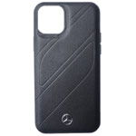 Чехол Mercedes-Benz New Organic Real Leather для Apple iPhone 11 (черный, кожаный)