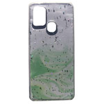 Чехол Yotrix GlitterFoil Case для Samsung Galaxy A21s (зеленый, гелевый)