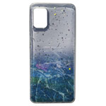 Чехол Yotrix GlitterFoil Case для Samsung Galaxy A41 (синий, гелевый)