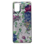 Чехол Yotrix GlitterFoil Case для Samsung Galaxy A31 (Flowers Mint, гелевый)