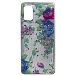 Чехол Yotrix GlitterFoil Case для Samsung Galaxy A51 (Flowers Mint, гелевый)