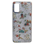 Чехол Yotrix GlitterFoil Case для Samsung Galaxy A51 (Flowers Pink, гелевый)