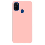 Чехол Yotrix LiquidSilicone для Samsung Galaxy A21s (светло-розовый, гелевый)
