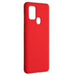 Чехол Yotrix LiquidSilicone для Samsung Galaxy A21s (красный, гелевый)