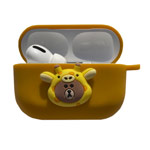 Чехол Synapse Сartoons Case для Apple AirPods pro (Jungle Brown Yellow, силиконовый)