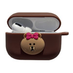 Чехол Synapse Сartoons Case для Apple AirPods pro (Cartoon Bear Brown, силиконовый)