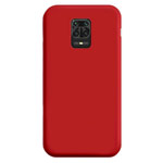 Чехол Yotrix LiquidSilicone для Xiaomi Redmi Note 9S (красный, гелевый)