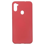 Чехол Yotrix LiquidSilicone для Samsung Galaxy A11 (красный, гелевый)