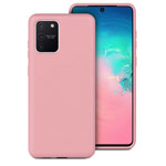 Чехол Yotrix LiquidSilicone для Samsung Galaxy S10 lite (розовый, гелевый)