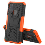 Чехол Yotrix Shockproof case для Samsung Galaxy A21s (оранжевый, гелевый)