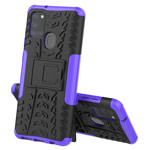 Чехол Yotrix Shockproof case для Samsung Galaxy A21s (фиолетовый, гелевый)