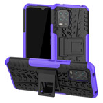 Чехол Yotrix Shockproof case для Xiaomi Mi 10 lite (фиолетовый, гелевый)