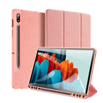 Чехол Dux Ducis Domo series для Samsung Galaxy Tab S7 plus (розовый, матерчатый)