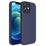 Чехол Yotrix LiquidSilicone для Apple iPhone 12 mini (темно-синий, гелевый)