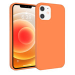 Чехол Yotrix LiquidSilicone для Apple iPhone 12 mini (оранжевый, гелевый)