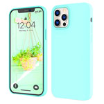 Чехол Yotrix LiquidSilicone для Apple iPhone 12 pro max (бирюзовый, гелевый)